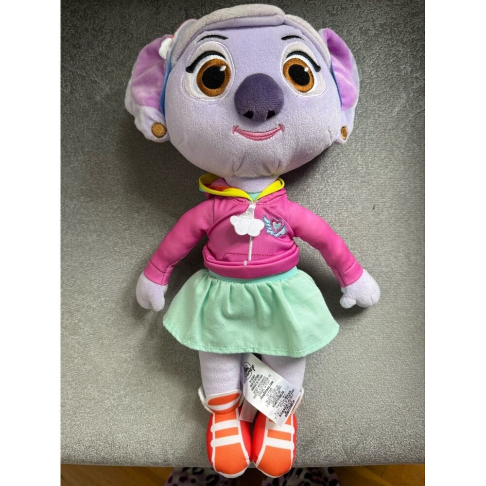 Disney Purple Koala Plush Doll with Pink Hoodie and Mint Skirt